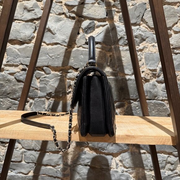 Chanel 2017 Black Medium Trendy Quilted Top Handle Shoulder Bag - Picture 3 of 16